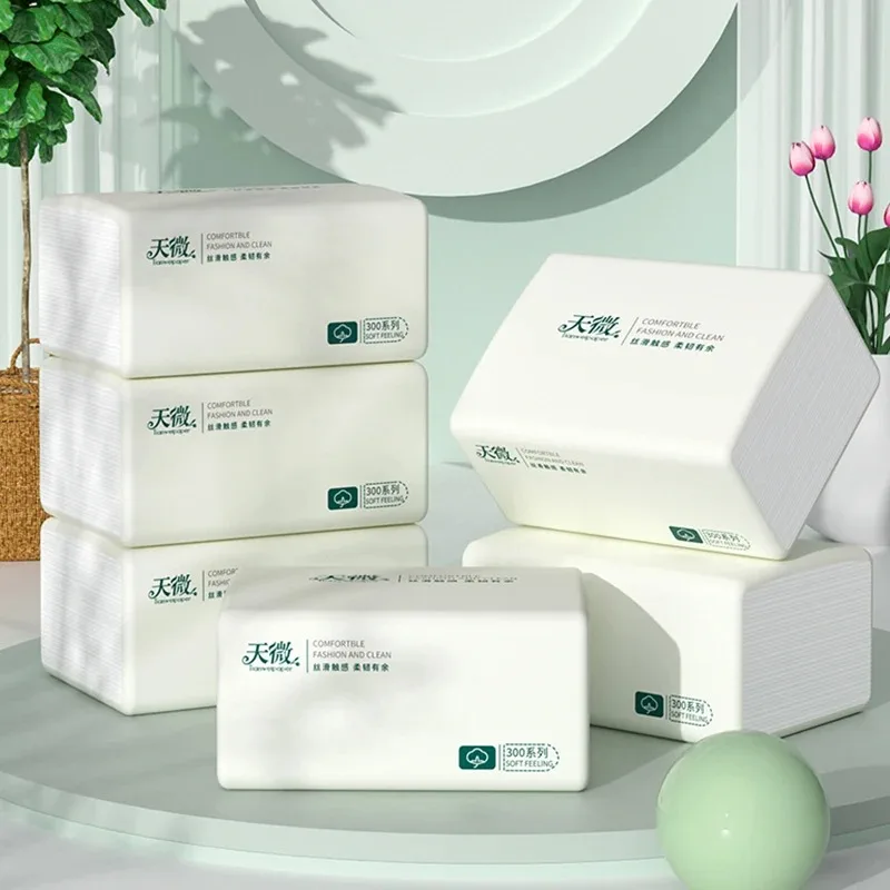 30 Packs Full Case of 200 Sheets of Toilet Paper Log Napkins Embossed Facial Tissue Paper Household Towels