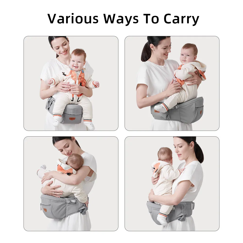 Sunveno Convinient Ergonomic Baby Carrier Infant Hip Seat Toddler Waist Seat Stool Carrier Baby Carrier Adjustable Comfortable 6