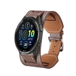 Premium Leather Wristband - Comfortable Fit, 22mm & 20mm Sizes - Forerunner 165 (Taupe)