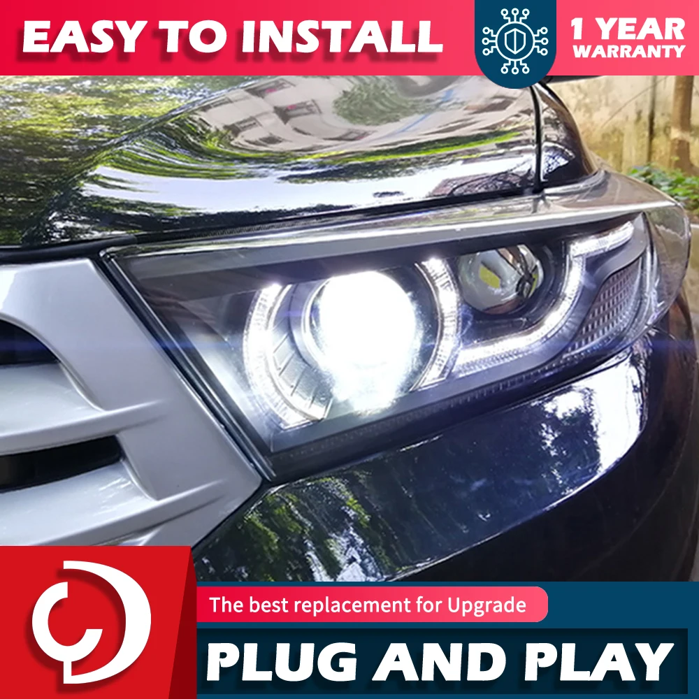 

Автостайлинг AKD, налобный фонарь для Toyota Highlander 2012, светодиодный налобный фонарь, светодиодный проектор DRL, объектив, динамичессветильник льник в сборе