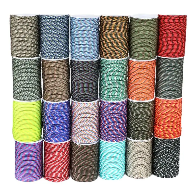 Corda Paracord Colorata 5 Metri X 15 Colori – Sopravvivenza, Campeggio, Tende