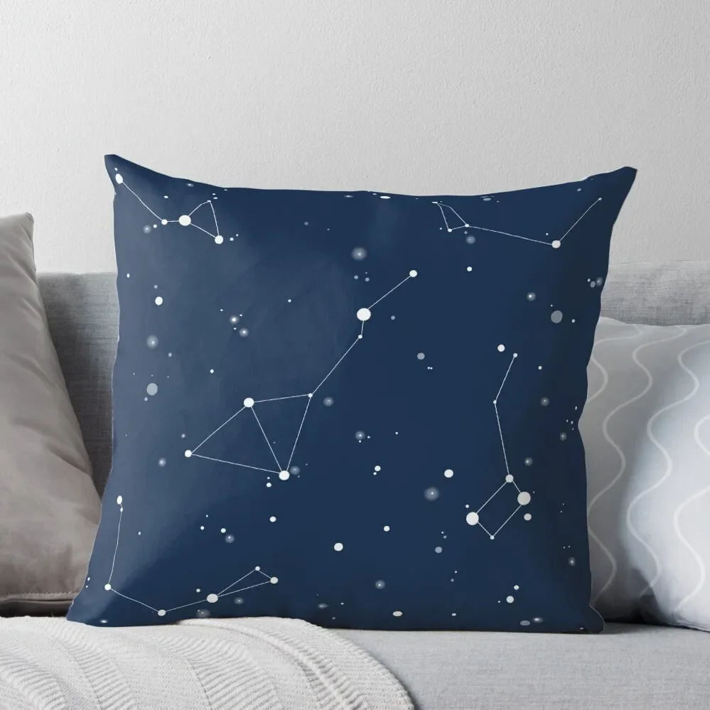 

Navy Night Sky Throw Pillow ornamental pillows Decorative Sofa Cushions christmas supplies