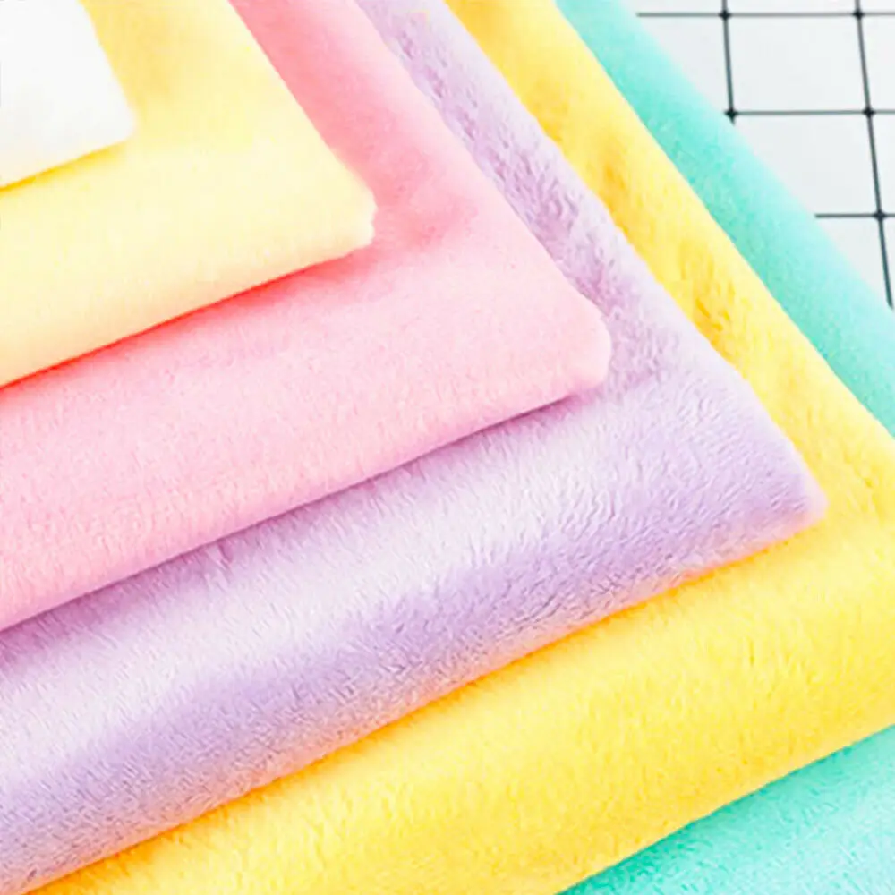 Crystal Velvet Fabric 75x45cm Super Soft Plush for DIY Sewing Quilting Cushion Pillow Toy Sofa Bag Home Textile Upholstery Cloth