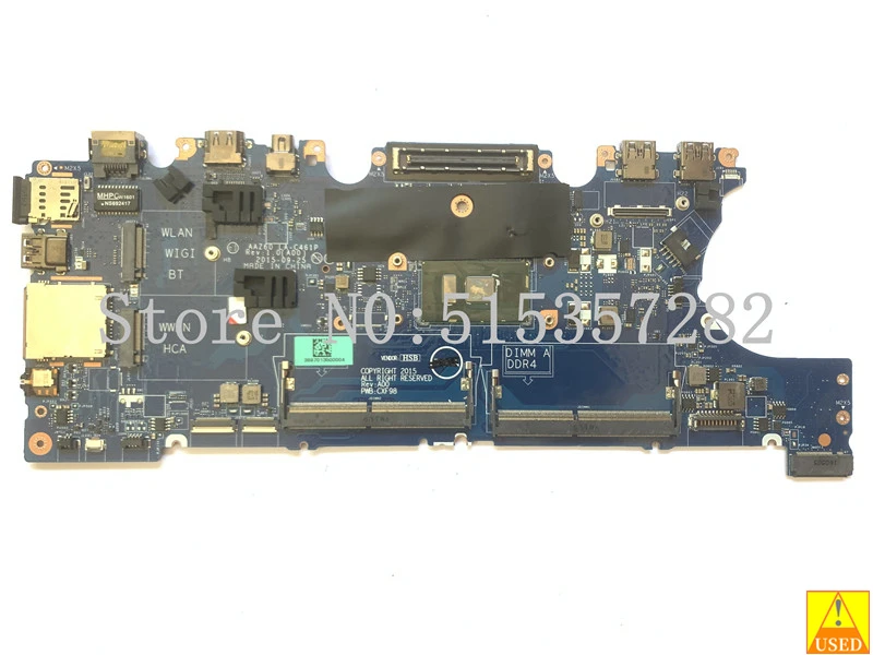 

For Dell Latitude E7470 USED Laptop Motherboard Mainboard CN-0VNKRJ 0VNKRJ VNKRJ I7-6600U CPU 2.6 GHz 100%