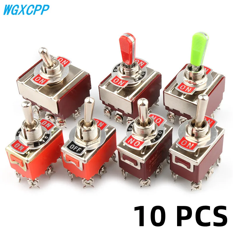 Interruptor de Alavanca de Alimentação Ligado Ligado E-ten Series 15a 250vac 6pin 10 Peças o