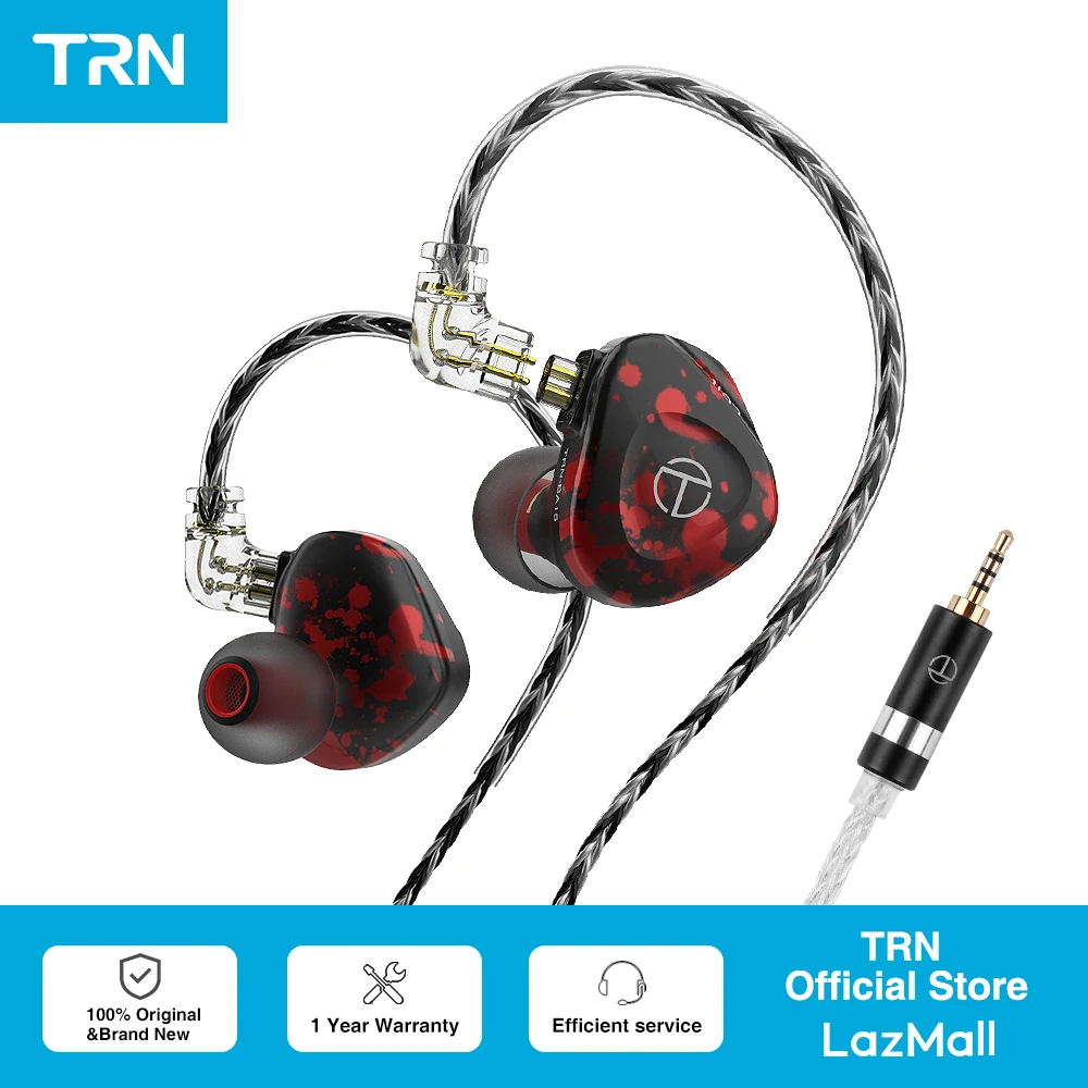 Наушники-вкладыши TRN BA15 30BA гарнитура с балансным монитором Hi-Fi для диджеев