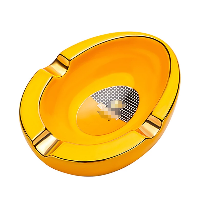 Cigar Ashtray Ceramic Oval Tricolor Cigar Ashtray Accessories