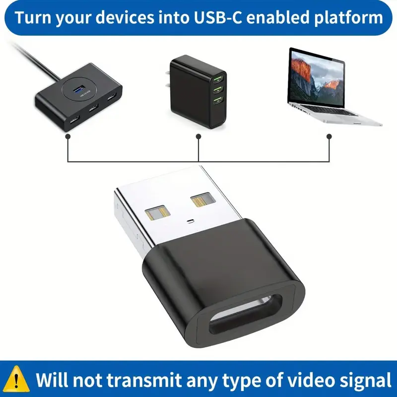 3-Pack USB to USB C Adapter, USB C Female to USB Male Super Fast Charging and OTG Converter Compatible with iPhone 15/14/13/12 P - Image 3
