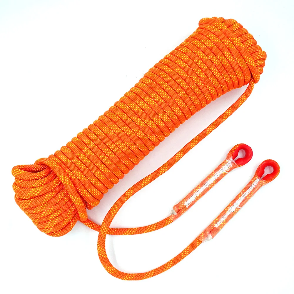 12mm Climbing Rope Outdoor Tree Rock Equipment Mountaineering Lifeline Emergency Survival Safety Gear Escape Rescue Static Rope mountaineering rope