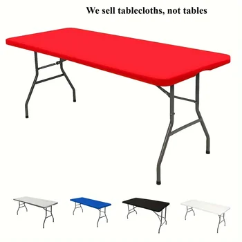 Polyester Rectangular Elastic Universal Tablecloth Protective Cover For Home Parties, Banquets, Picnics, Wedding Decorations 1