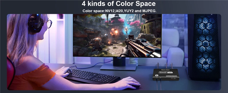 4K 60FPS HDMI Video Capture Card USB C 3.2 Grabber Live Streaming 2K 120Fps Game
