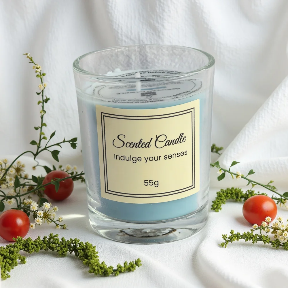 Luxurious Handmade Scented Candles Gift Set - Colored Soy Wax in Elegant Glass Holders