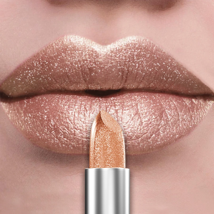 thumbnail image 1 of 21Colors Bold & Intense Glitter Shiny Metallic Lipstick Pearlescent Lip Tint,Long Lasting Lip Senior Matte Lip Makeup Gifts for, 1 of 5