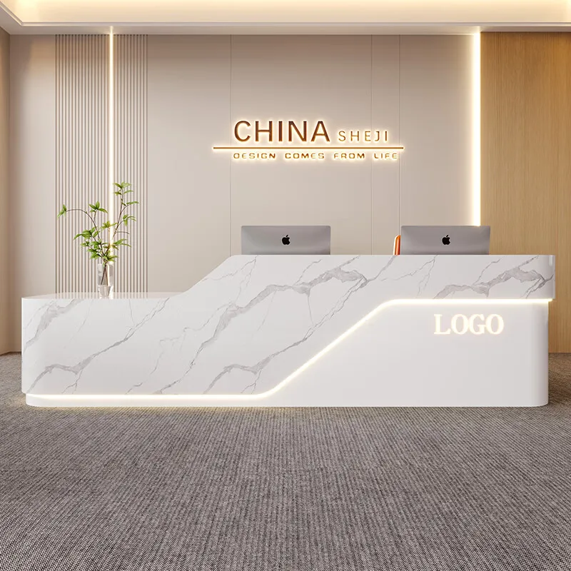 Cassiere Hotel Lobby Reception Scrivanie Salone Di Bellezza Bancone Bar Verniciato Reception Bancone Cassetto Bancone Bar Mobili Bancone Bar