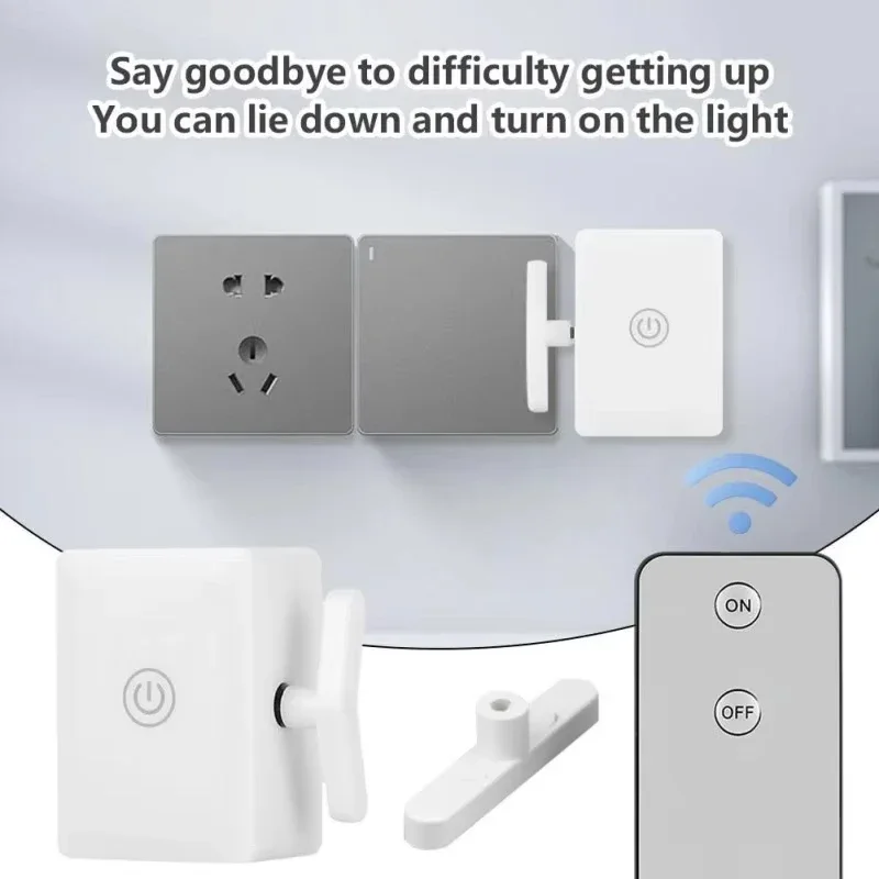 Wiring-Free Wireless Remote Control Turn Off/on Tool Automatic Button Pusher Lazy Light Off Switchs Button