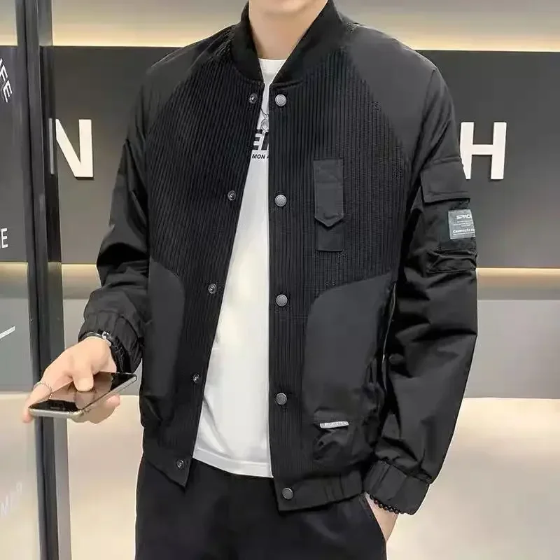thumbnail image 1 of Abrigos masculinos Chaquetas cargo de moda para hombre Ofertas de invierno de Y2k Alta calidad Novedades en Corea Reseñas Muchas ofertas de ropa vintage barata, 1 of 4