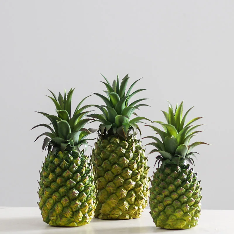 1pcs Simulation Green Pineapple Ornament Artificial Fruit Model FAKE Pineapple Props Simulation