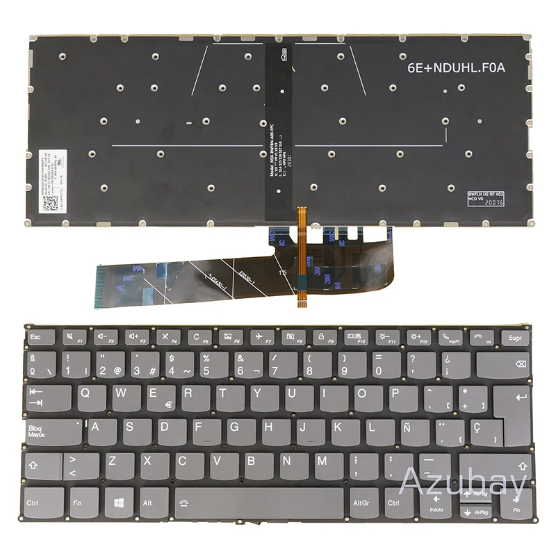 Teclado Retroiluminado para Lenovo Ideapad Yoga 53014arr 530-14ikb 730-13il 730-15ikb 730-15il Eua Português Coreano Espanhol - Imagem 2