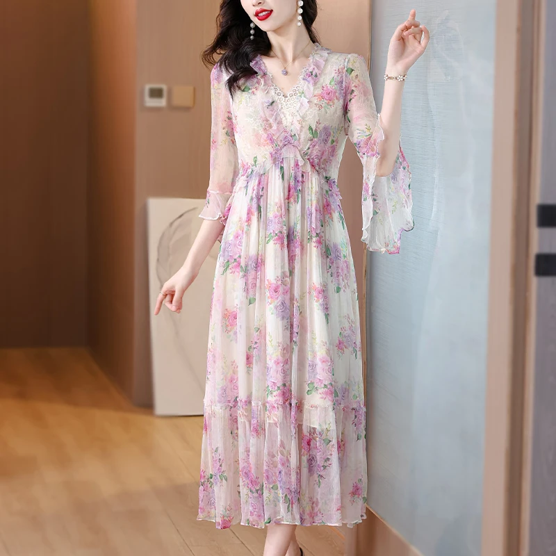 Korean Casual Maxi Dresses 2024 Korean Fashion Preppy Style Maxi Dress For  Women Simple, Elegant, And