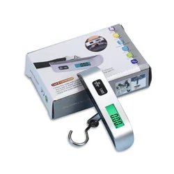 Portable Digital Luggage Scale with Backlit LCD and Strap Hook for Travel Baggage Weighing (Hook)