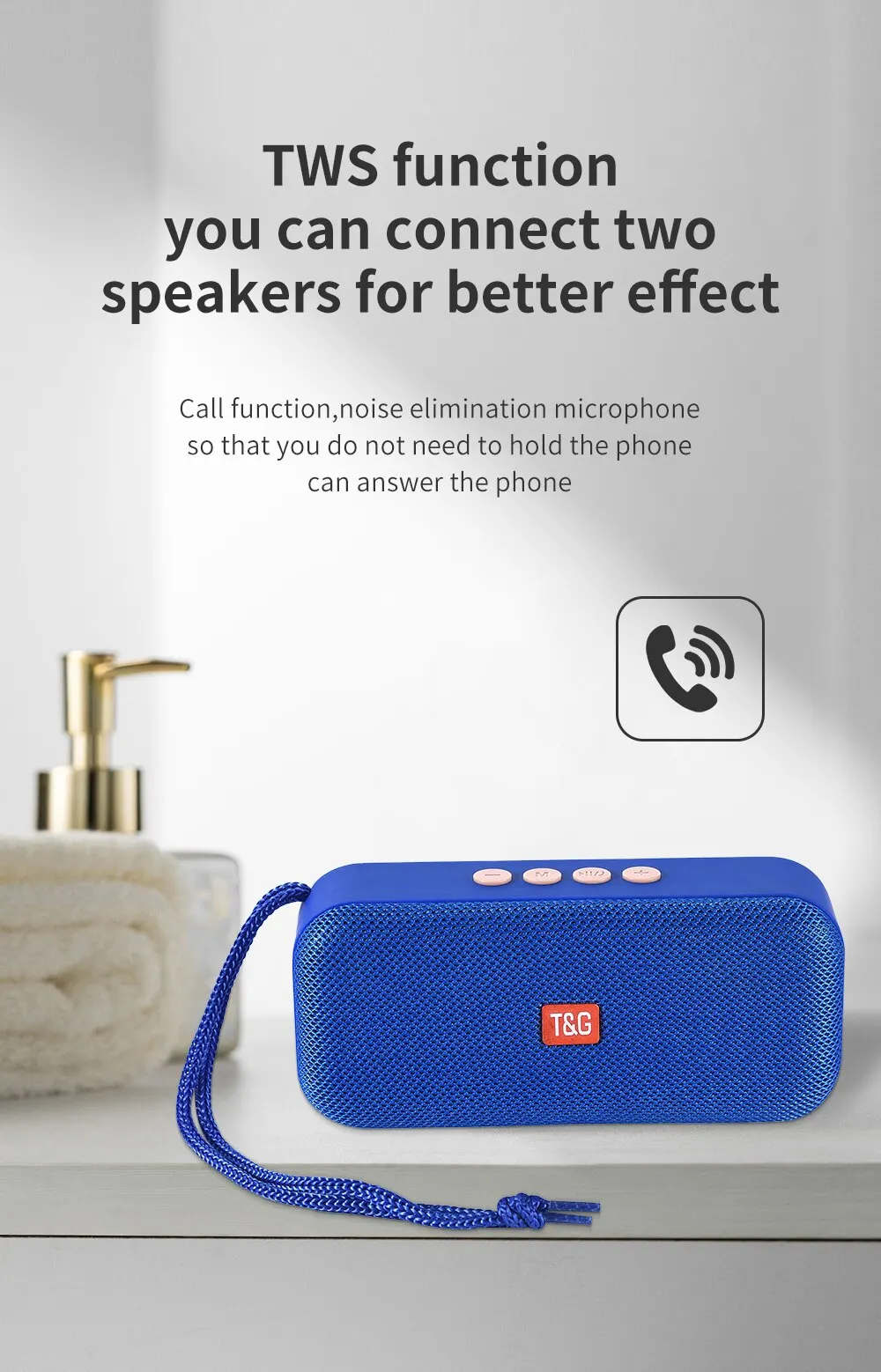 Mini altoparlante Bluetooth portatile wireless, radio FM, cassa audio, piccola USB, per computer, PC, Bluetooth, acustica_voghion.com