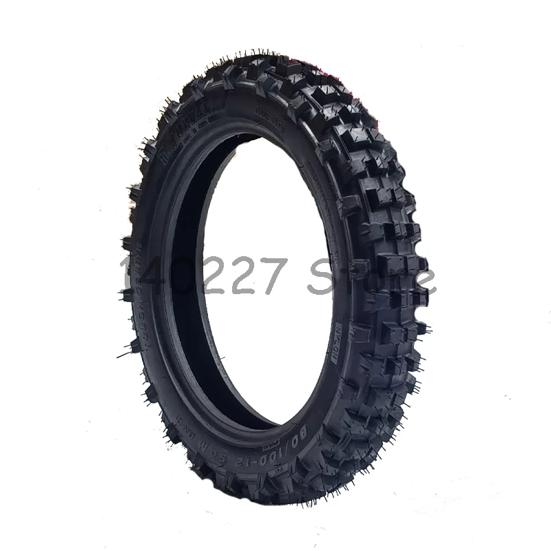 Pneumatico HMParts 80/100-12 Pneumatico Con Camera 3.00-12 Per Pit Bike E Dirt Bike - Battistrada Da Cross, Misura 80/100-12 Gomma Offroad Cross