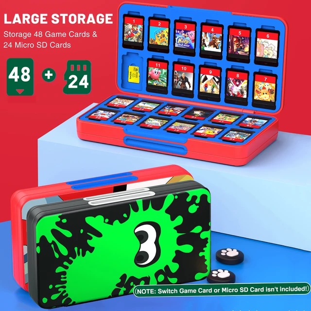 24 in1 Game Card Aufbewahrungskoffer Halter Box für Nintendo Switch OLED NS  Lite