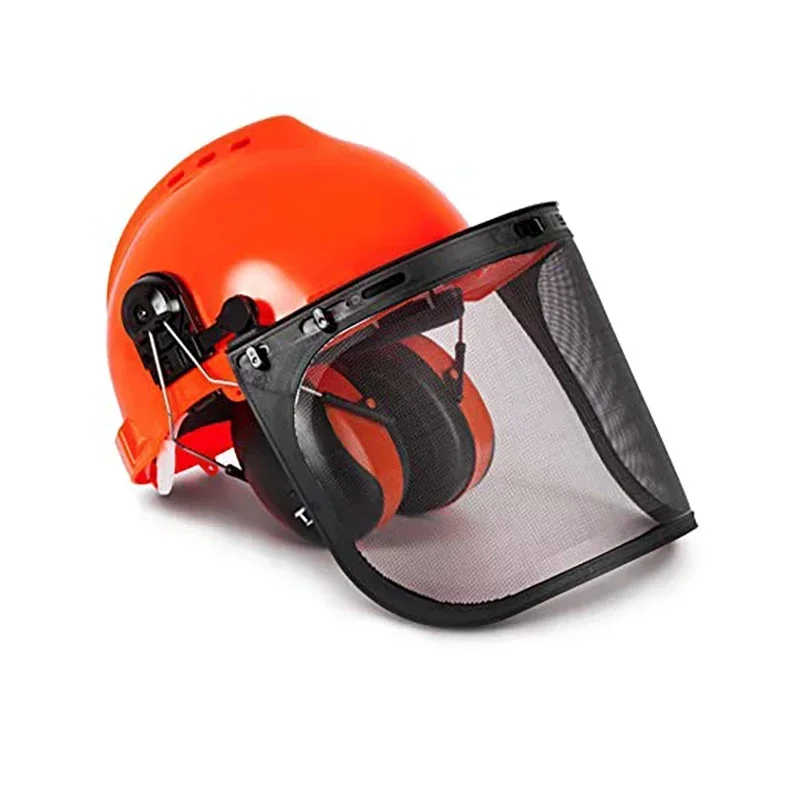 180 Degrees Adjustable Helmet Outdoor Garden Hat Splash Proof Full Face Mesh Forestry Metal Visor Grass Trimmer Protective 4