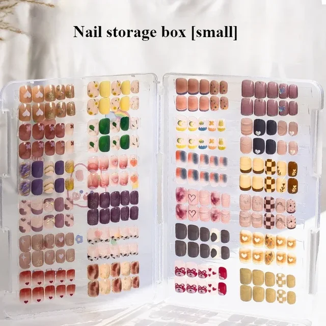 Nail Wear Storage Box Dustproof Transparent Storage Book Nail Plate Style Works Display Color Card Book Nails Supplies tool new 5