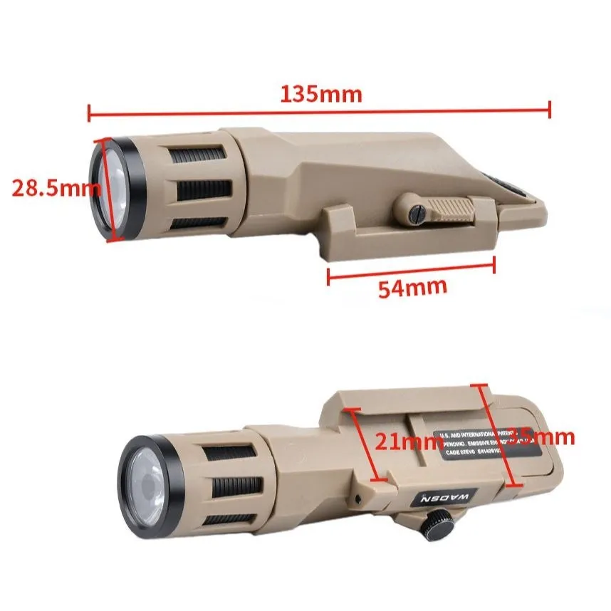 Airsoft WML-X WMLX Gen2 Wadsn Tactical Pistol Gun Hunting Weapon Flashlight Led Strobe Light Apl Fit Rifle 20mm Rail Glock 17 19