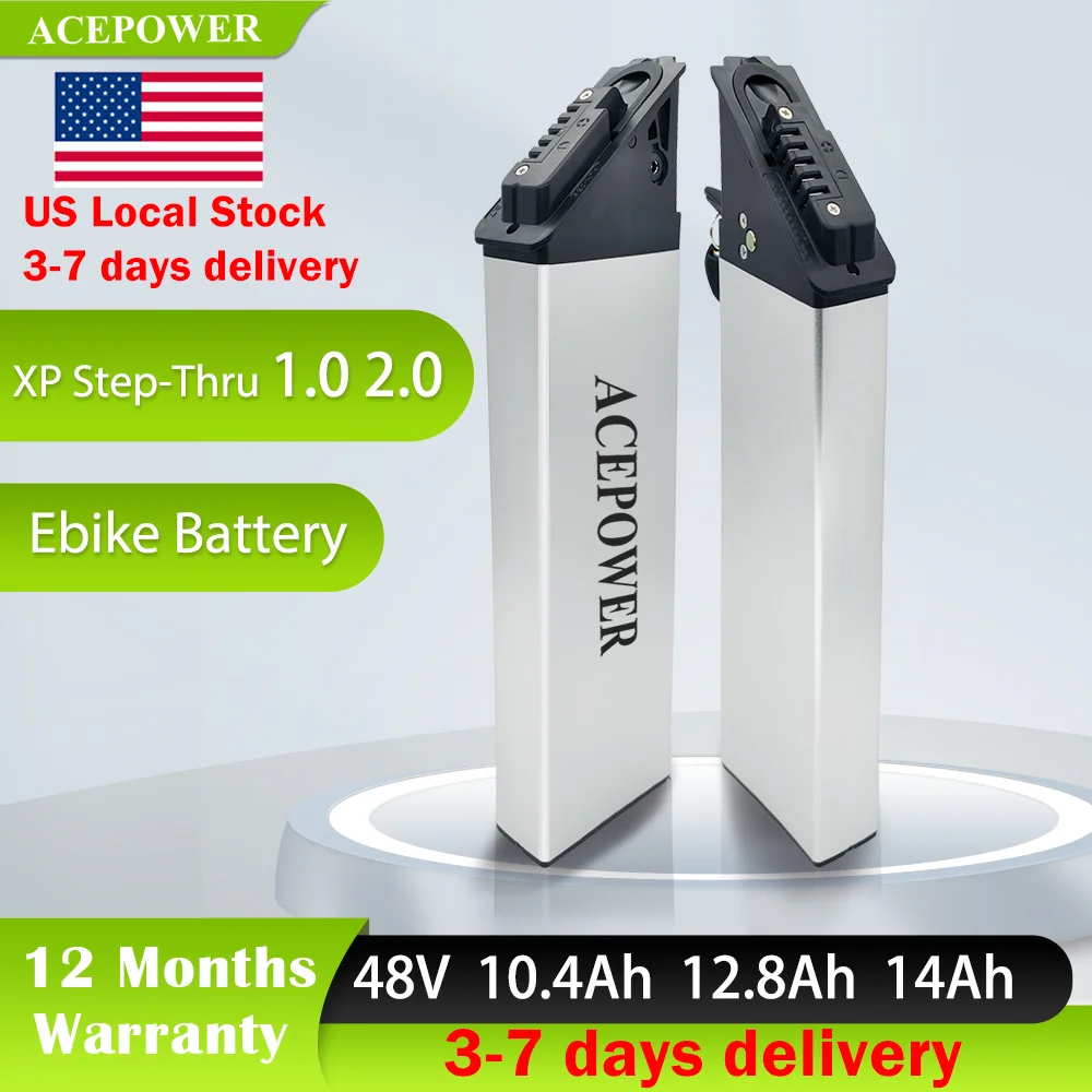 For Electric XP Step-thru 1.0 2.0 Ebike Battery 48V 10.4Ah 12.8Ah 14Ah For XP Step-thru 1.0 2.0 Folding Electric Bike Battery
