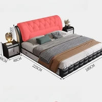 Chambre principale lit petit appartement moderne Simple lit De rangement Double Design Camas De Matrimonio dortoir meubles De maison 5
