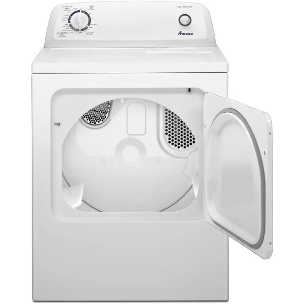 6.5 cu. ft. Front Load Electric Dryer with 11 Drying Cycles,White,Easy to use and handle 5