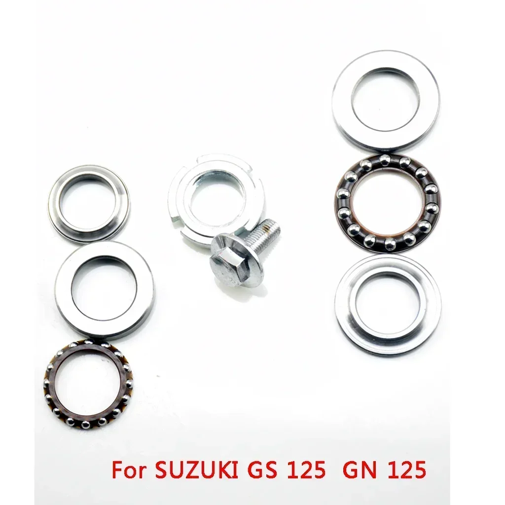 Bolts Steering Head Stem Taper Bearings For SUZUKI GN125 Motorcycle Spare Parts