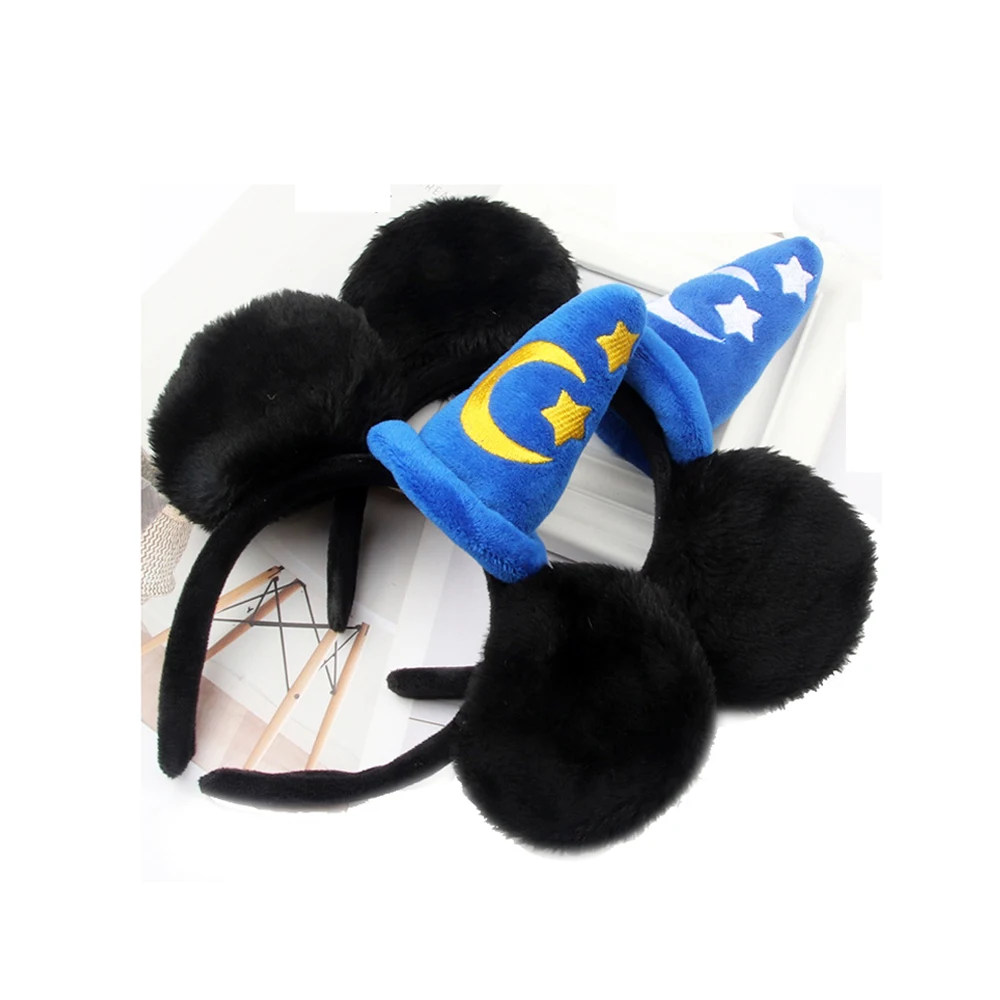 2024 Mickey Mouse Plush Magic House Disney Headwear Cosplay Decoration Christmas Party Cloth Hair Band Adult/Children