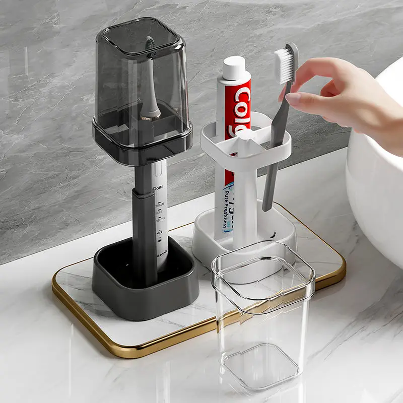 Toothbrush Holder Toothbrush Cup Student Storage Rack Tumbler Holders Toilet Mouthwash Cup and Dental Appliance Storage Rack