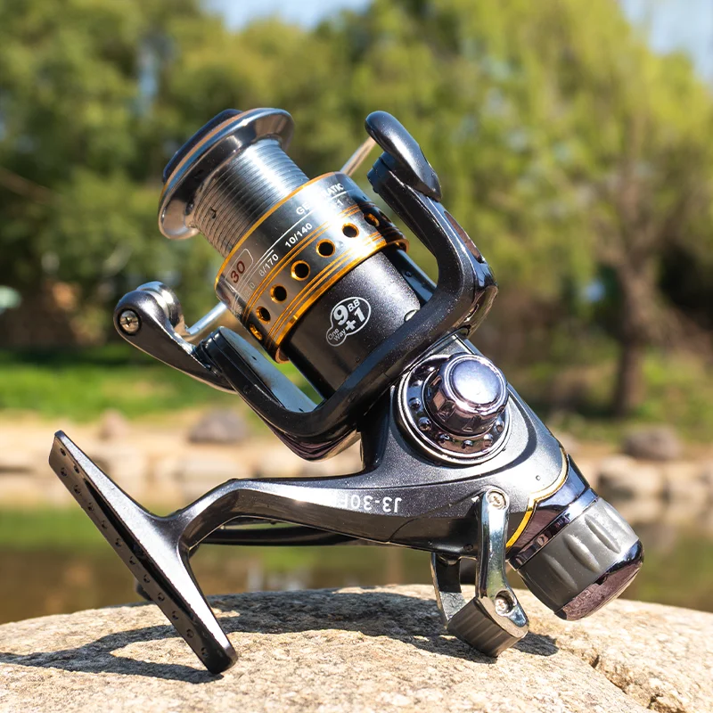 DEUKIO Fishing Reel Spinning Reel Double Drag 20kg Carretilha Pesca Sea Fishing Carp Free Spare Spool spinning fishing reels fishing reels