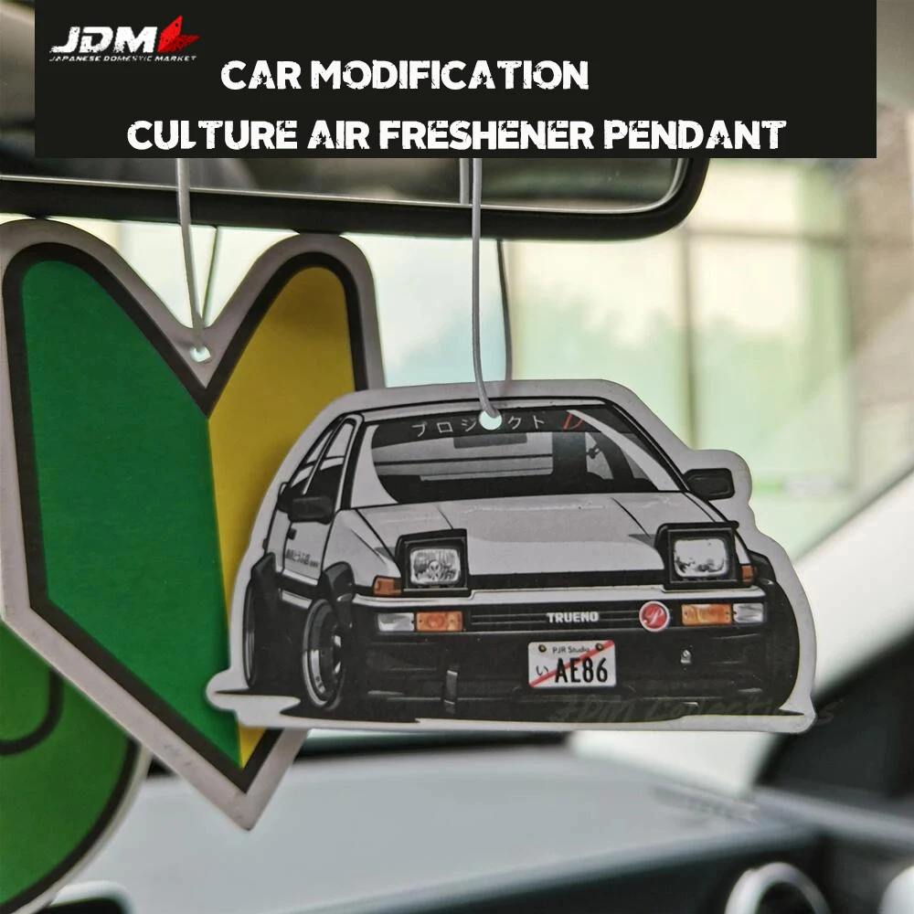 Initial D Car Air Freshener, Rear View Mirror Hanging Anime Decor