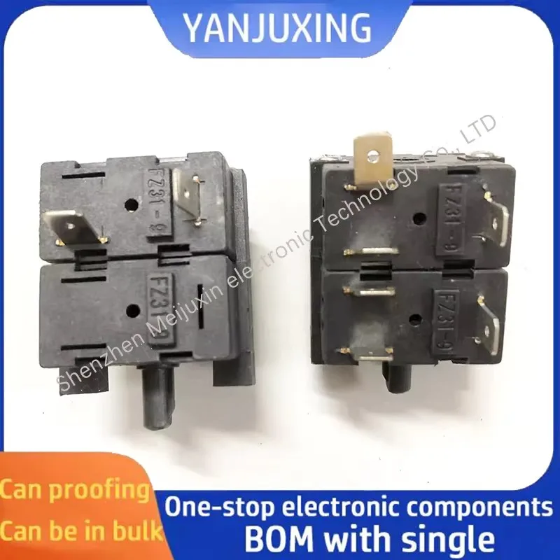 1pcs/lot FZ31 9 Select switch Cycle gear Double layer 8 pin 6 speed rotary switch 16A 250VAC