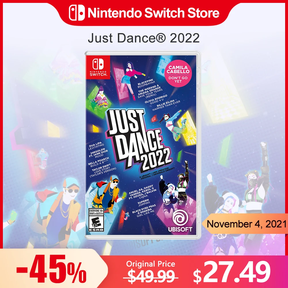 Just Dance 2022 Giochi Nintendo Switch 100% Original Physical Game Card Music Genere 1-6 Giocatori Per Switch Oled Lite Console Di Gioco