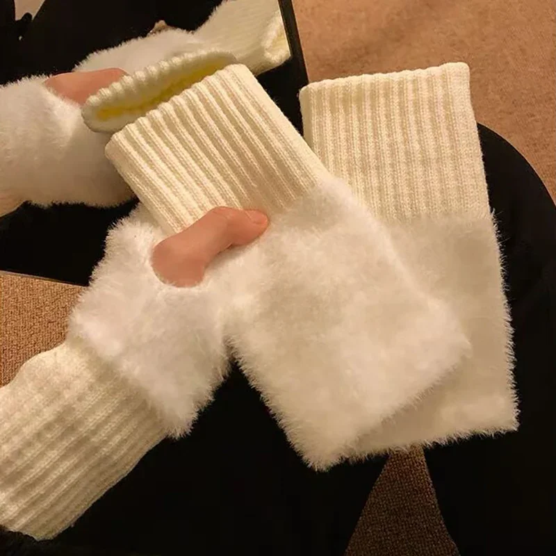 Рисунок 2 - Зимние меховые флисовые перчатки для женщин и девушек