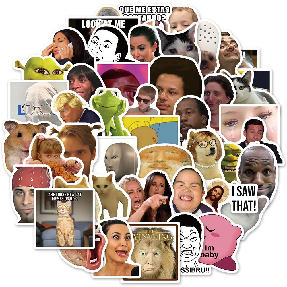 Assorted Pack of Humorous Vinyl Decal Stickers for Laptop, Water Bottle, Notebook, Skateboard, Luggage, Car - Ideal for Graffiti and Kid's Toys (Set of 10/20/50/100) Description Image.This Product Can Be Found With The Tag Names Funny laptop stickers, Funny memes stickers, Skateboard stickers, Stickers water bottles, Vinyl stickers meme