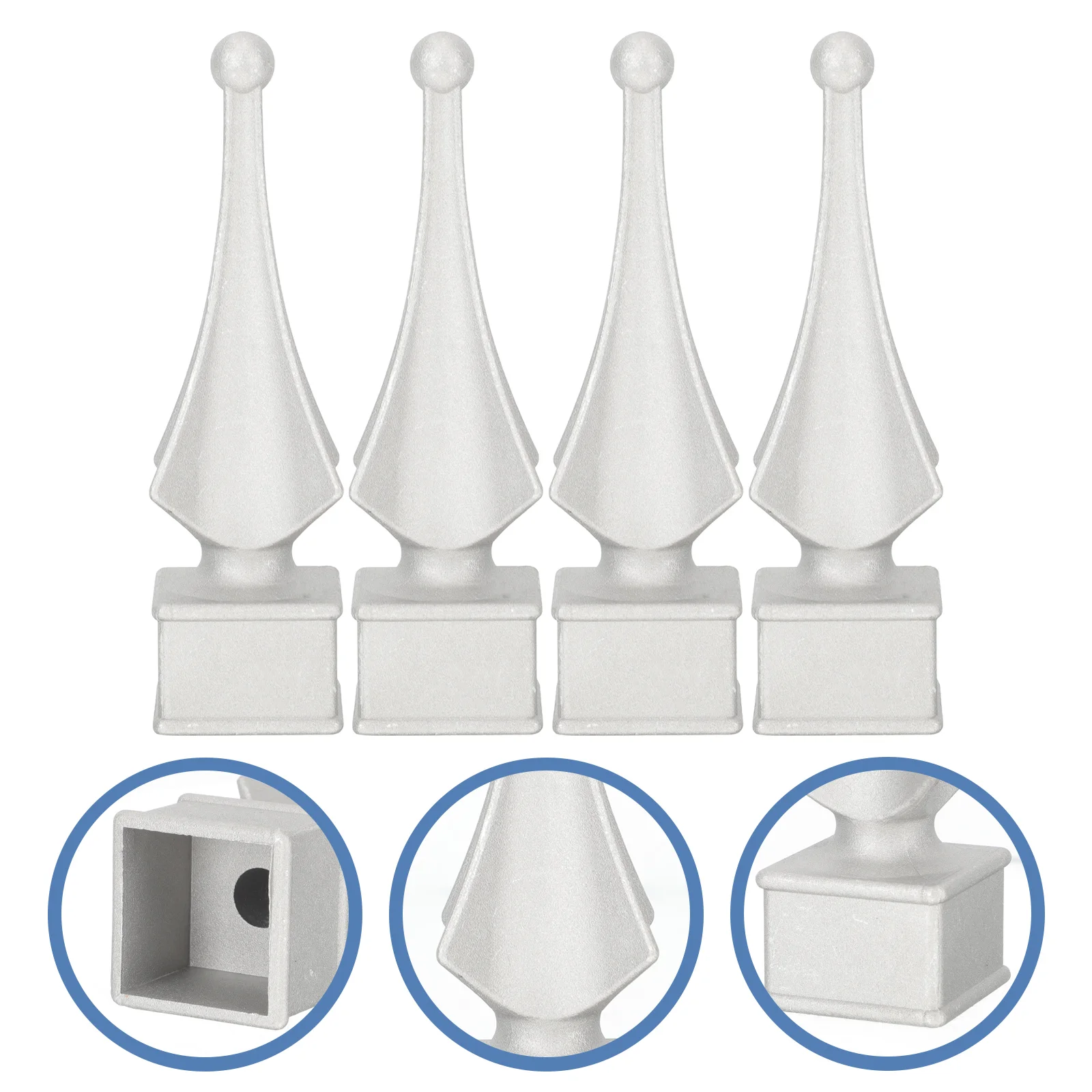 Home Fence Finials Aluminum Spears Decor 6x6 Post Caps Outdoor Heads Yard Decoration Toppers Garden Baby