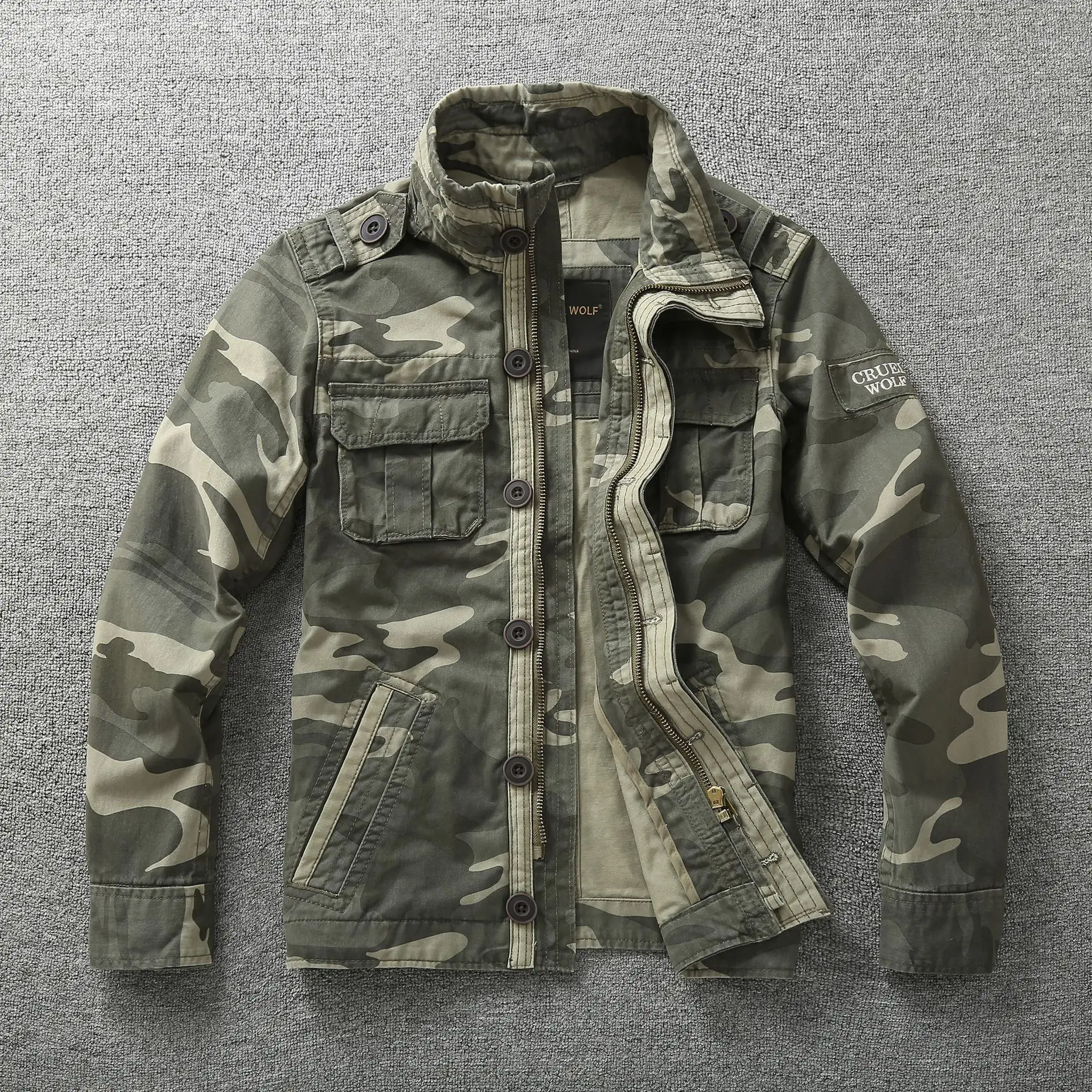 Men-Military-Jacket-Denim-Retro-Cargo-Hooded-Jacketes-Outdoor-Multi ...