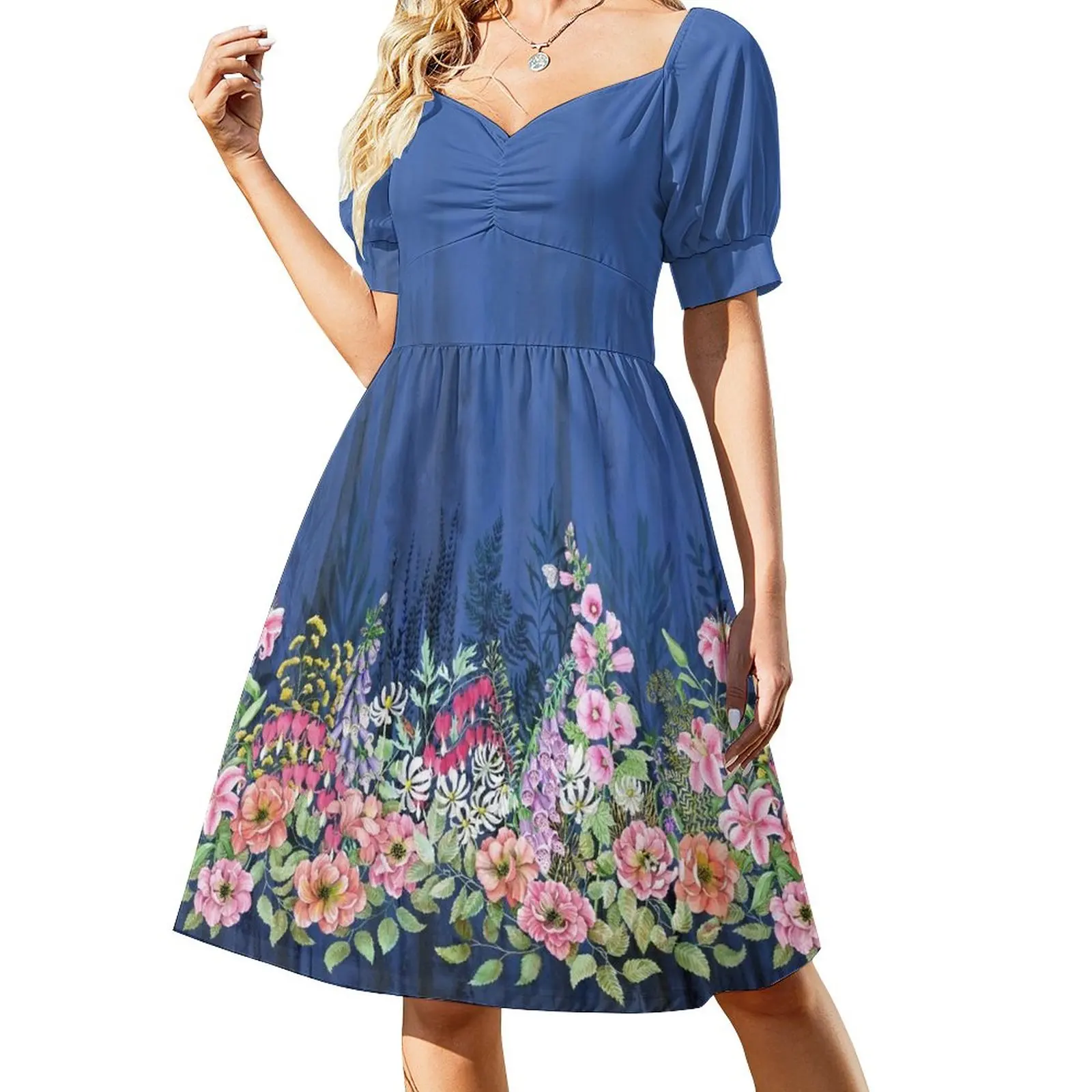 

Le sacre du printemps - a spring-like floral border Sleeveless Dress Female clothing