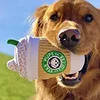 Chewing and Squeaking Dog Toys Pet Dogs and Cats Plush Coffee Cups Durable Interactive Pet Teeth Grinding Toys Dog Accessories 2