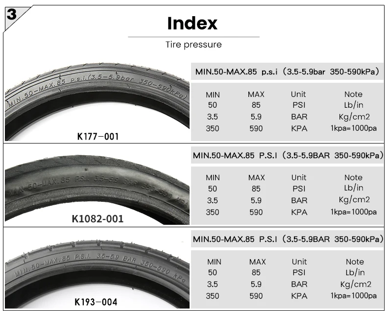 Description Picture 6 of itemKENDA 14 Inch Bicycle Tire 14*1.35 / 14*1.50 Smooth Tire For BMX/Foldable Bike 32-254 / 40-254 Foldable Bicycle Tire Rim 14 Tyre