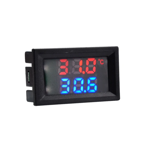 Termometro Digitale A Doppia Sonda PEMENOL - Display Rosso/Blu, Sensore NTC Impermeabile, DC4-28V - Foto 4