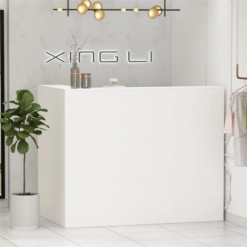 Reception Desk,with Counter Drawers & Storage Shelves,for Salon Reception Room Checkout Office, Front Desk Coun
