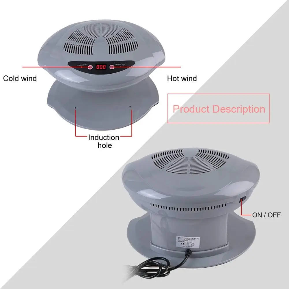 YIKOOLIN Nail Fan Dryer For Regular Nail Polish Hot Cold Nail Dryer Fan Nail Dryer Nail Art Polish Machine For Fingernail Toenai 3
